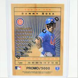 1996 Sammy Sosa Leaf Limited Lumberjacks Sample /5000 Chicago Cubs alternative image