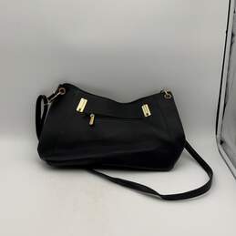 NWT Womens Black Leather Detachable Strap Inner Pockets Shoulder Bag alternative image