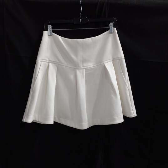 Leifsdottir Women's White Pleated Mini Skirt Size 6 image number 1