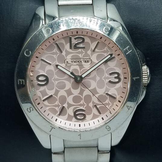 Coach CA-67.7.14.0689 34mm WR 3ATM Pink Dial Luimhands Wristwatch 79g image number 2