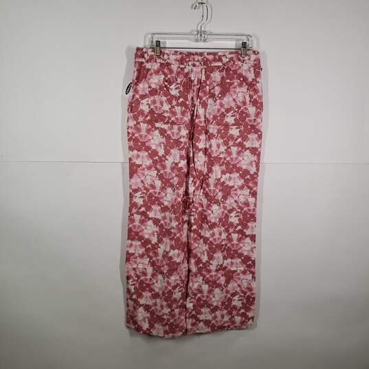NWT Womens Tie Dye Drawstring Waist Straight Leg Pajama Pants Size Large image number 2