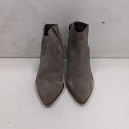 Seychelles Women's Gray Suede Heeled Ankle Boots Size 7