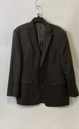 Ralph Lauren Mens Brown Wool Pocket Long Sleeve Collared Sport Coat Size Large alternative image