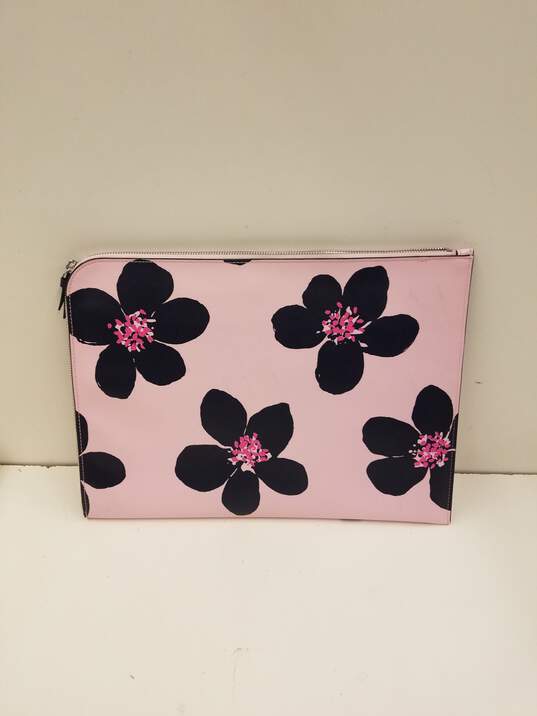 Kate Spade Leather Grand Flora Laptop Case Pink image number 1