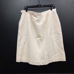 Women's Off White Lands End Wool Skirt Size 11