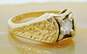 Vintage 14K Yellow Gold 0.56 CT Diamond Textured Men's Ring 9.8g image number 3