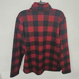 The North Face Red Plaid 1/2 Zip Sweater alternative image