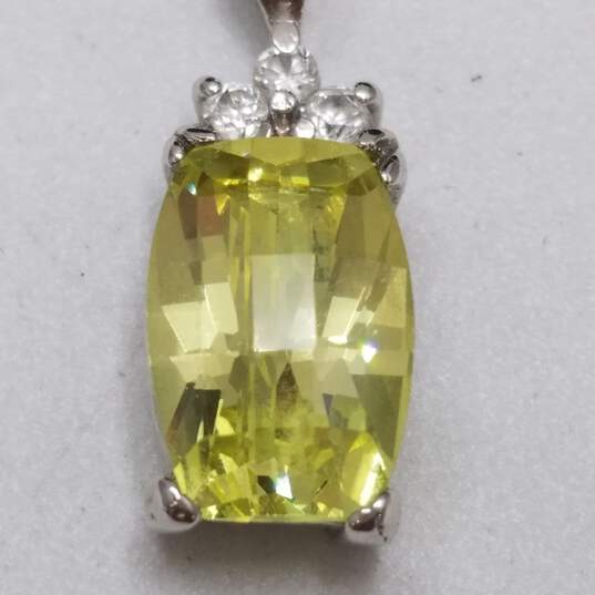 FAS 925 Silver Asst. Gemstone Pendant 16.5" Necklace/Ring BD. (DAMAGED) 12.6g image number 4
