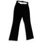 Womens Black Flat Front Regular Fit Wide Leg Comfort Ankle Pants Size 4 image number 2