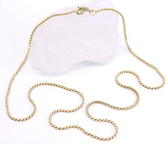14k Yellow Gold Serpentine Chain Necklace 8.4g image number 2