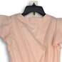 NWT Womens Pink V-Neck Cap Sleeve Pullover Blouse Top Size 00 image number 4