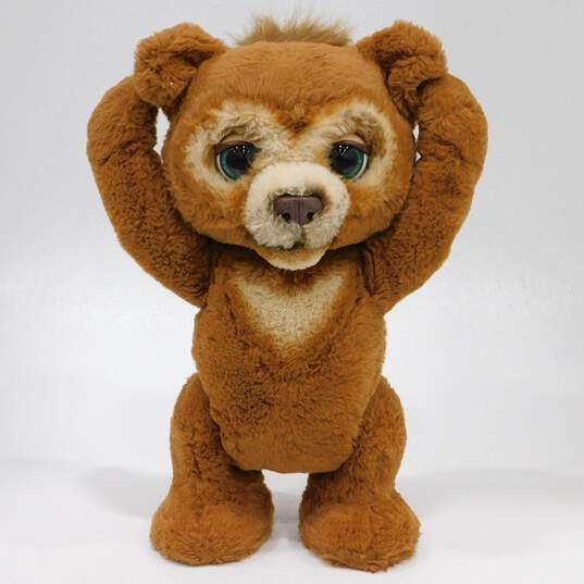 FurReal Cubby The Curious Bear Interactive Animatronic Talking Plush Toy image number 1