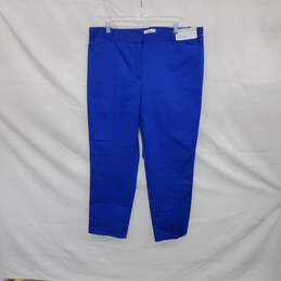 Liz Claiborne Cobalt Blue Cotton Blend Mid Rise Emma Ankle Length Pant WM Size 16 NWT