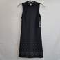 Women's black sleeveless eyelet studded dress 2 tags image number 2