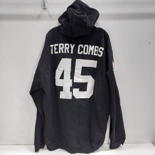 NFL Team Apparel Steelers  Terry Combs Hooded Sweater Size 2XT image number 2