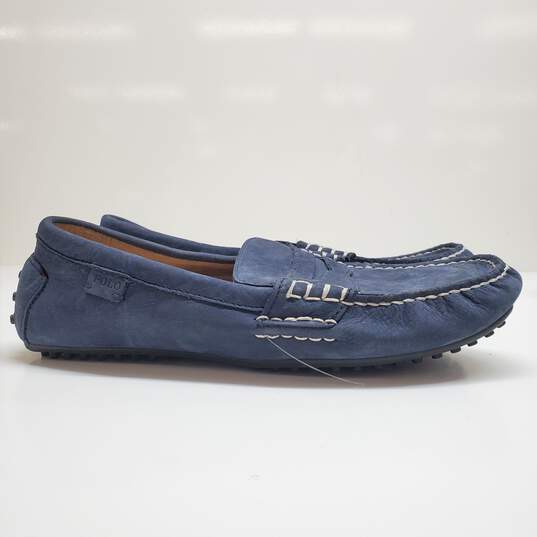 POLO RALPH LAUREN Men Penny Loafers in Blue Suede Size 9.5 D image number 1