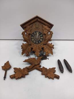 Vintage 8 Day Leaf and Loon Regula Cuckoo Clock
