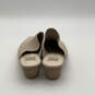 Womens Beige Suede Pointed Toe Slip-On Block Everyday Mule Heels Size 9 image number 3