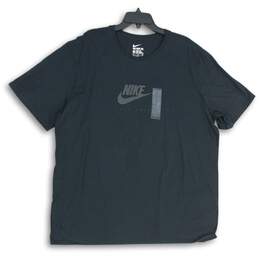 Nike Mens Black Graphic Print Crew Neck Short Sleeve Pullover T-Shirt Size XXL