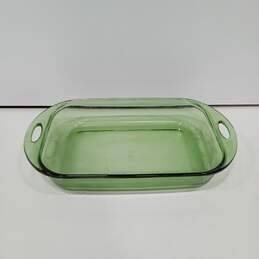 Anchor Hocking Green Vintage Glassware Casserole Dish