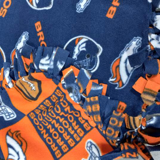 Pair of Denver Broncos Fleece Blankets image number 1
