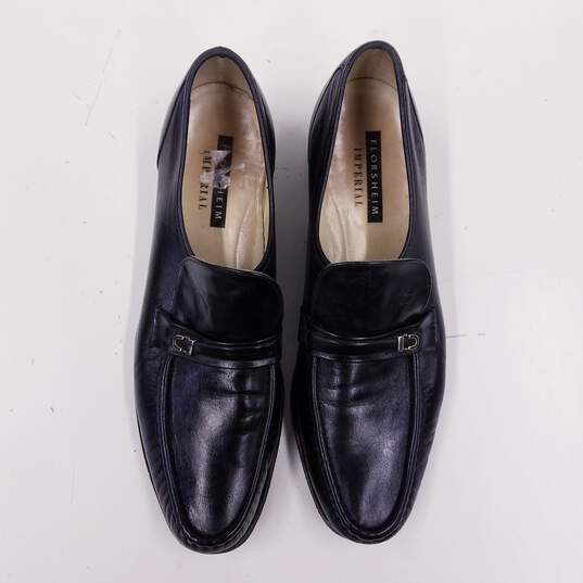 Florsheim Imperial Black Leather Loafers Shoes Men's Size 10 M image number 5