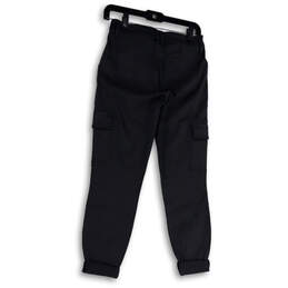 NWT Womens Gray Flat Front Pockets Regular Fit Tapered Leg Cargo Pants 26 alternative image