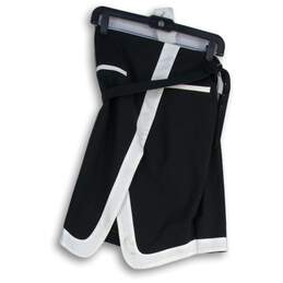 7th Avenue New York & Company Womens Black Side Slit Belted Mini Skirt Size 4