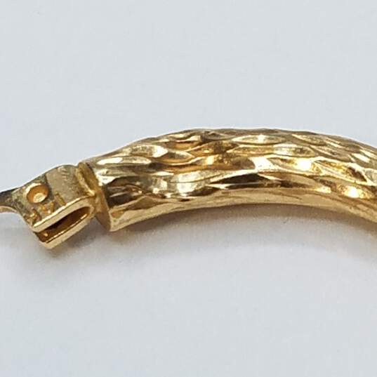 AAJ 14K Gold Diamond Cut Hoop Earrings Damage 1.6g image number 4