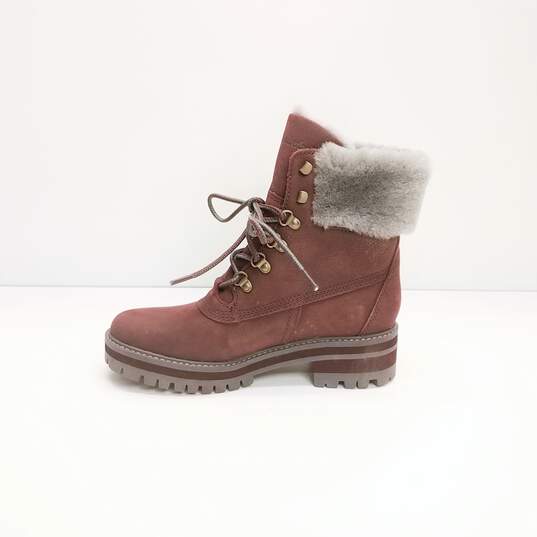 Timberland Courmayeur Valley High Boots Burgundy 7.5 image number 2