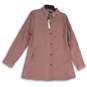 NWT Coco+Carmen Womens Pink Spread Collar Button-Up Shirt Size L/XL image number 1