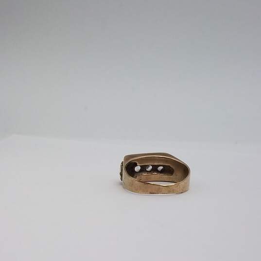 10k Gold Vintage White Spinel Size 8 Ring 4.6g image number 8