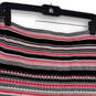 NWT Womens Pink Black Striped Elastic Waist Straight and Pencil Skirt Sz XS image number 4