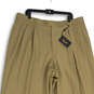 NWT Mens Beige Pleated Slash Pocket Straight Leg Dress Pants Size 42AC image number 3