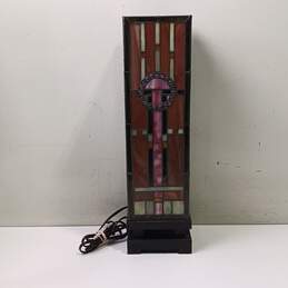 Vintage Circle Bead Pillar Tiffany Stained Glass Lamp