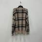Womens Multicolor Plaid Long Sleeve Crew Neck Pullover Sweater Size Large image number 2