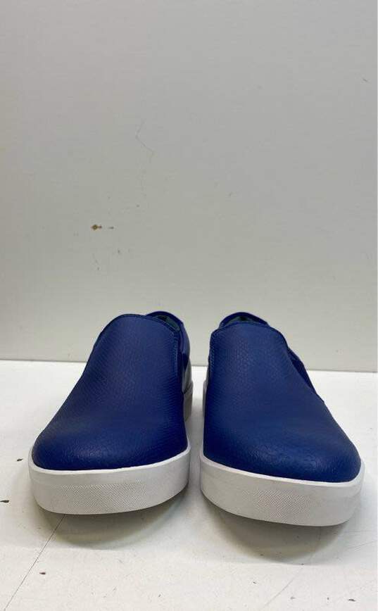 Calvin Klein Ivo Blue Leather Slip On Sneakers Men's Size 8 M image number 2