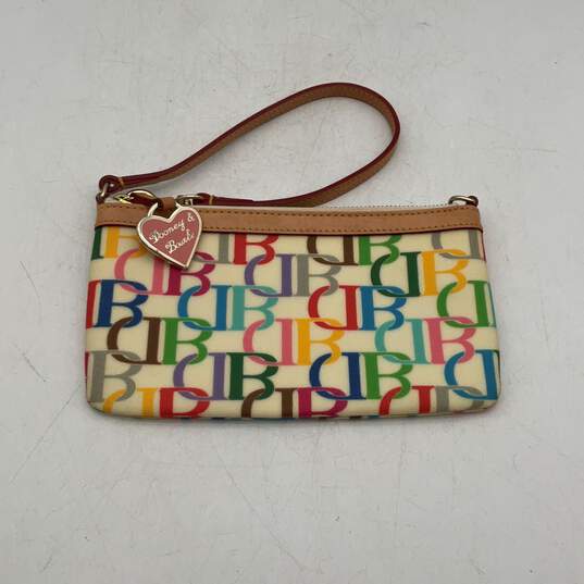 Dooney & Bourke Womens Multicolor Inner Pocket Zipper Wristlet Clutch Wallet image number 2