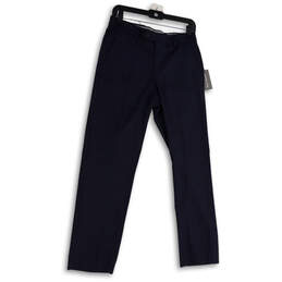 NWT Mens Blue Flat Front Slash Pockets Straight Leg Dress Pants Size 30/30