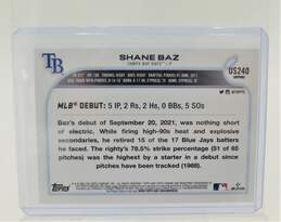 2022 Shane Baz Topps Chrome Update Rookie Sapphire Edition Tampa Bay Rays alternative image