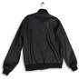 NWT AG Milano Mens Black Mock Neck Long Sleeve Full-Zip Bomber Jacket Size XL image number 2