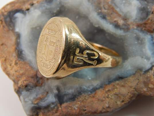 VNTG 1975 10K Yellow Gold High School Class Ring 8.7g image number 5
