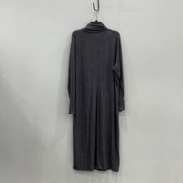 NWT Womens Gray Long Sleeve Cowl Neck Cutout Pullover Maxi Dress Size 22/24 alternative image