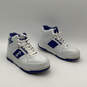 Mens Blue White Blue Leather Round Toe Lace-Up Sneaker Shoes Size 8.5 image number 2