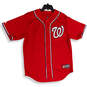 Mens Red Washington Nationals Bryce Harper #34 MLB Baseball Jersey Size L image number 1