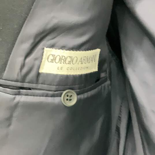 Giorgio Armani Mens Black Notch Lapel Three-Button Blazer Size 41R With COA image number 3