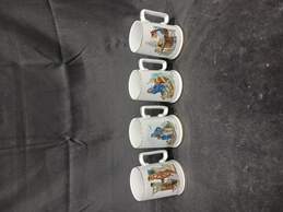 4 Vintage Norman Rockwell Museum Ceramic Mugs