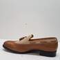 Paul Fredrick Italy Canvas Leather Wingtip Tassel Loafers Men's Size 10 M image number 2
