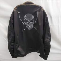 First Racing Black Padded Skull Design Zip Up Motorcycle Jacket NWT Size 5X alternative image