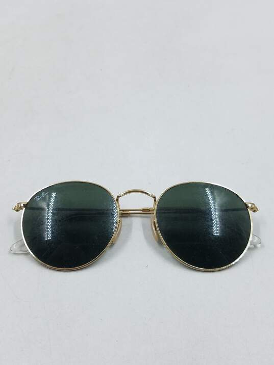 Ray-Ban Gold Round Metal Sunglasses image number 1